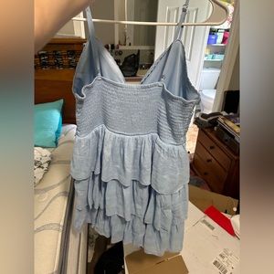 Blue tank flowy dress